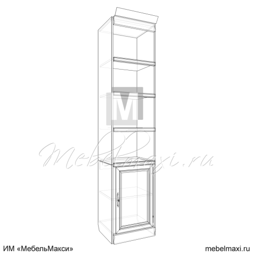 шкаф комбинированный для библиотеки "оскар" мм-218-132