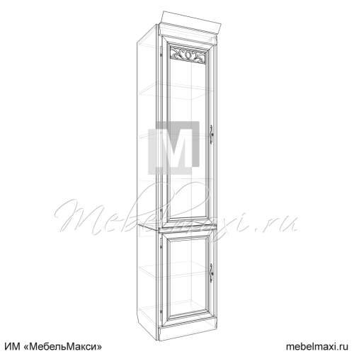 шкаф комбинированный для библиотеки "оскар" мм-218-121