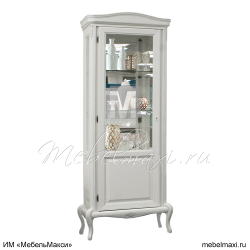 шкаф с витриной "мокко" 01