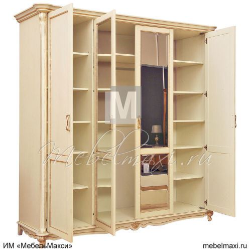 шкаф для одежды 4д "алези" п1.350.1.14