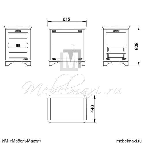 стол сервировочный "марина" эскиз 163