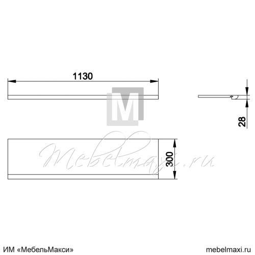 полка настенная "марина" скм-001-62/1130
