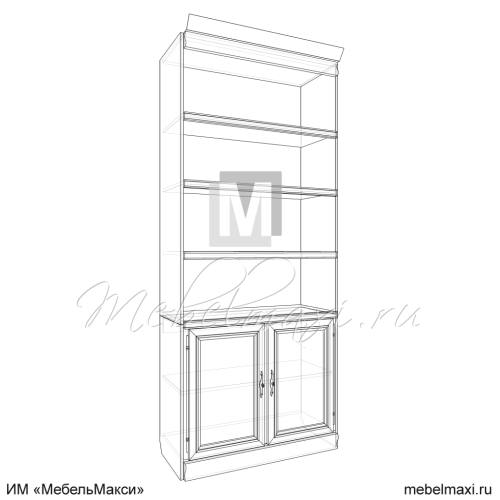 шкаф комбинированный для библиотеки "оскар" мм-218-330