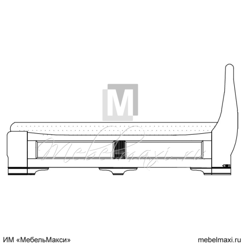 кровать "марина" 160 н (2 разных ящика слева) эскиз 35