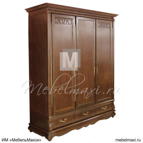 шкаф для одежды "оскар" 3-х дв. без зеркала