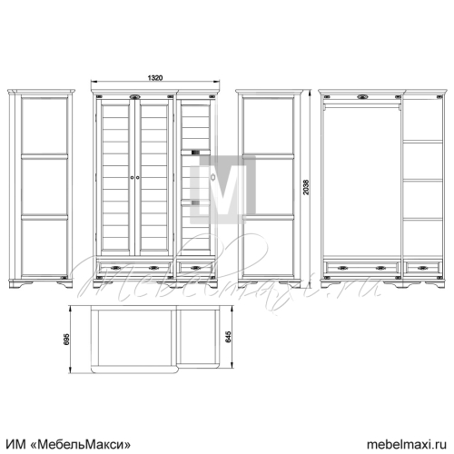 шкаф для одежды "марина" эскиз 59