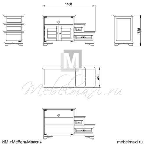 тумба под тв "марина" скм-001-25