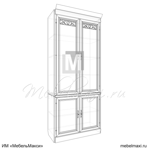 шкаф комбинированный для библиотеки "оскар" мм-218-320