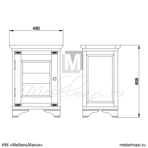 тумба прикроватная "марина" скм-001-01-01
