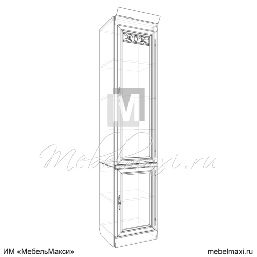 шкаф комбинированный для библиотеки "оскар" мм-218-122