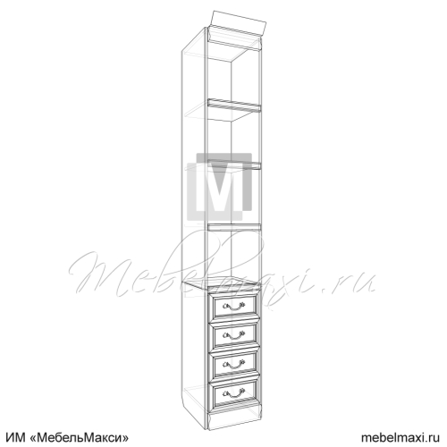 шкаф комбинированный для библиотеки "оскар" мм-218-440