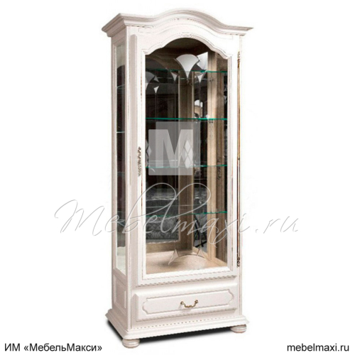 шкаф с витриной "давиль" 54 (стекло декор.)