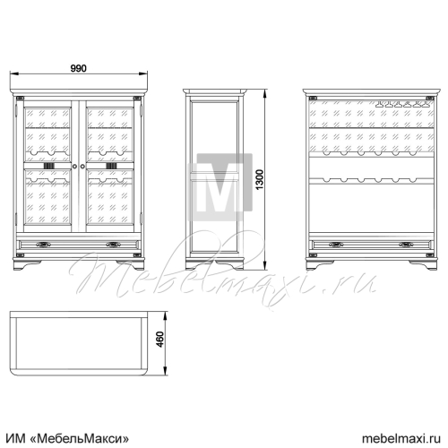 шкаф комбинированный "марина" эскиз 171