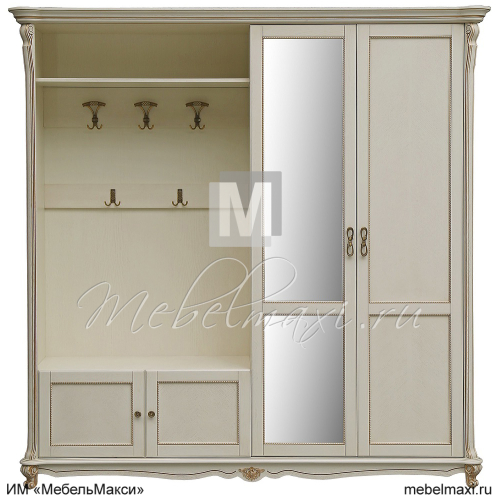 шкаф комбинированный 4д "алези" п1.350.3.12-01