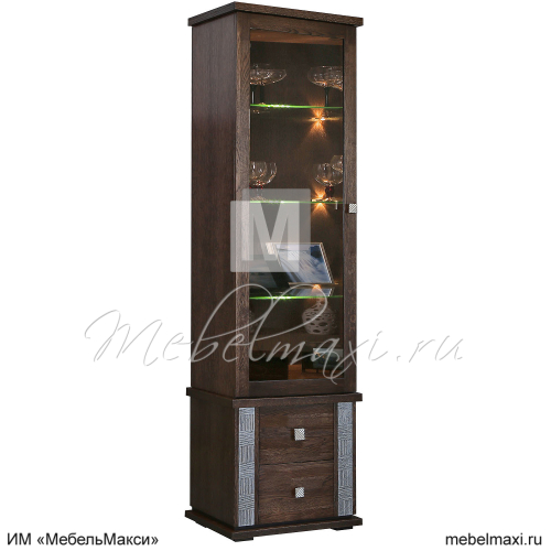 шкаф с витриной "тунис 21"
