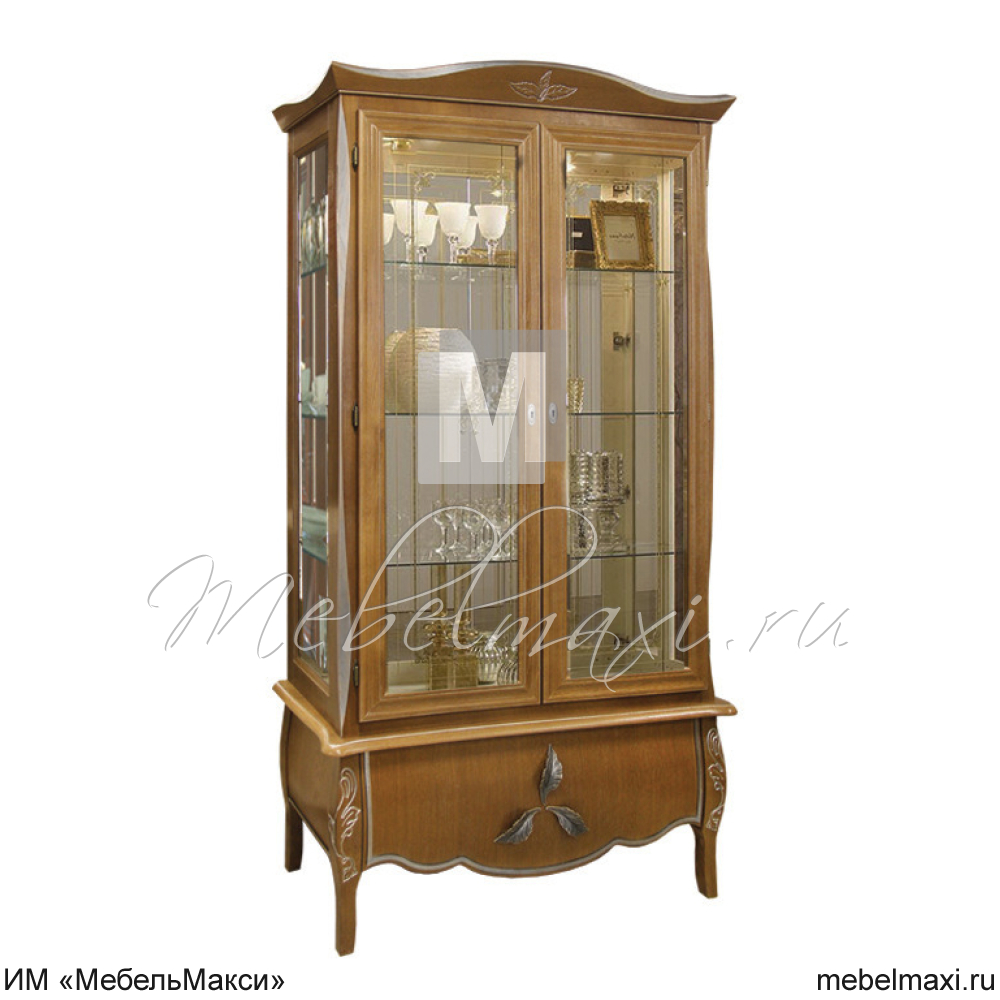 шкаф с витриной "трио" 02