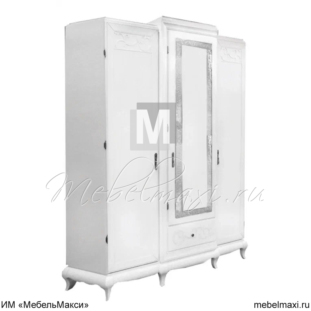 шкаф для одежды "соната" 3-х дв. с зеркалом