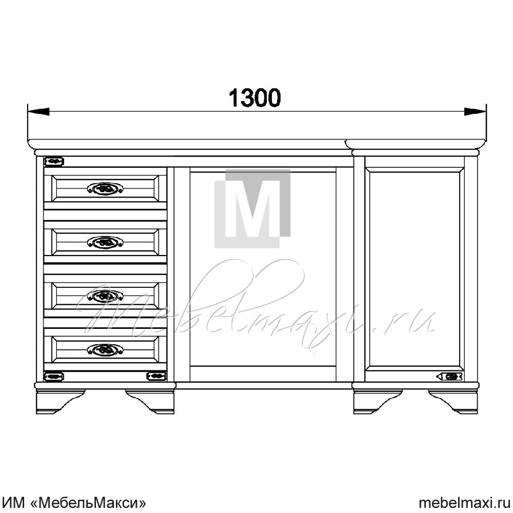 стол письменный угловой "марина" эскиз 140