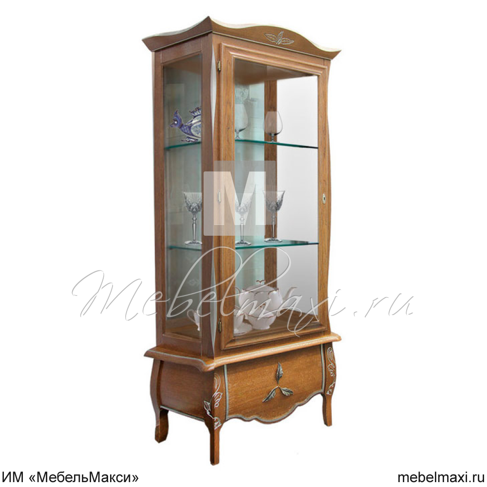 шкаф с витриной "трио" 01