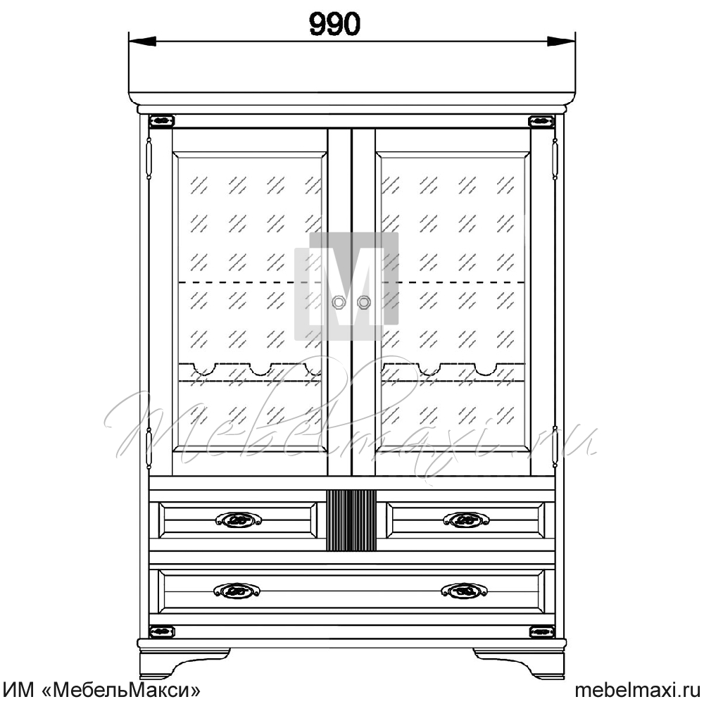 шкаф комбинированный "марина" эскиз 173