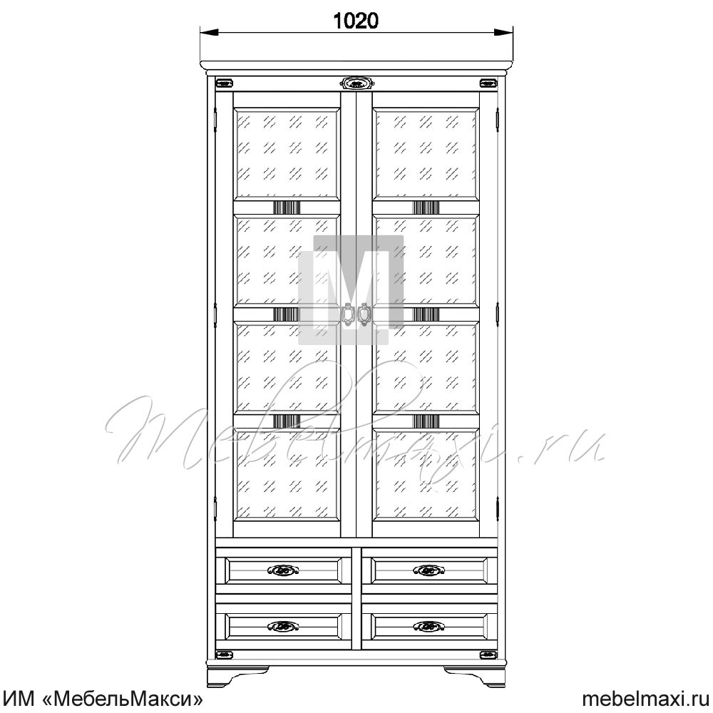шкаф для книг "марина" эскиз 125