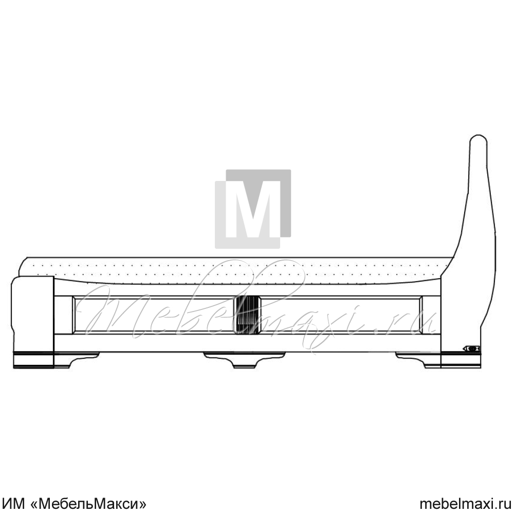 кровать "марина" 200 н (2 ящика слева) эскиз 33