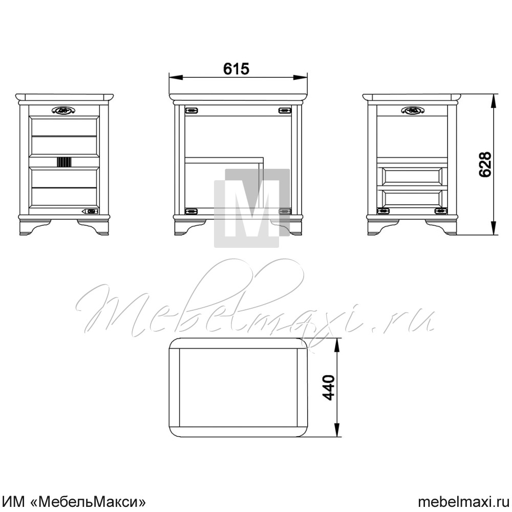 стол сервировочный "марина" эскиз 163