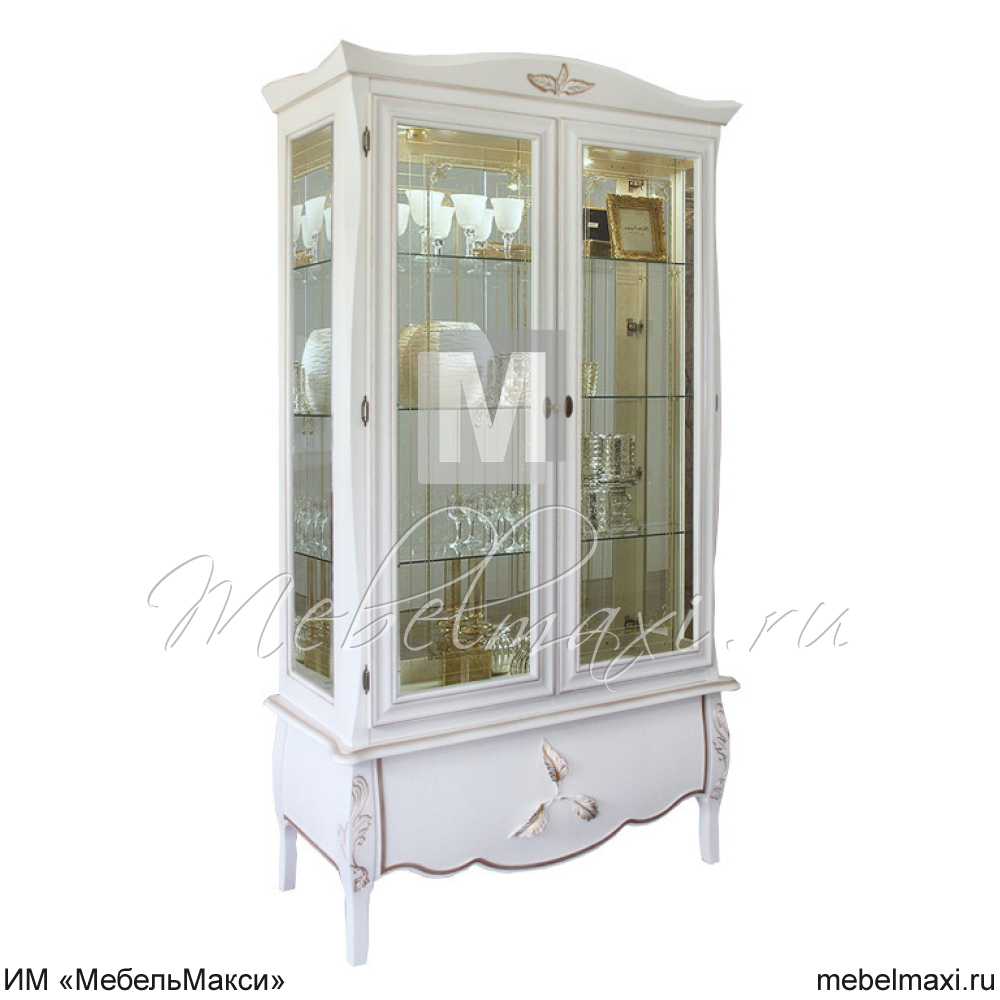 шкаф с витриной "трио" 02