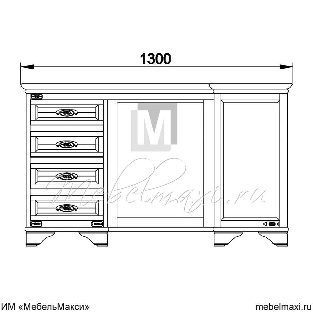 стол письменный угловой "марина" эскиз 138