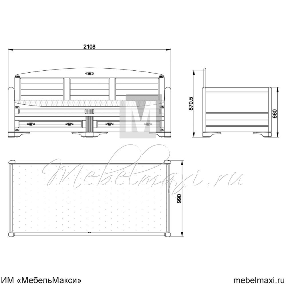 тахта "марина" скм-001-18п (900) с под. механизмом