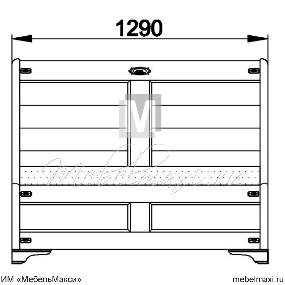 кровать "марина" 120 н (2 ящика слева) эскиз 33