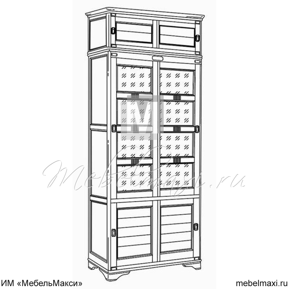 шкаф для книг "марина" скм-001-15а