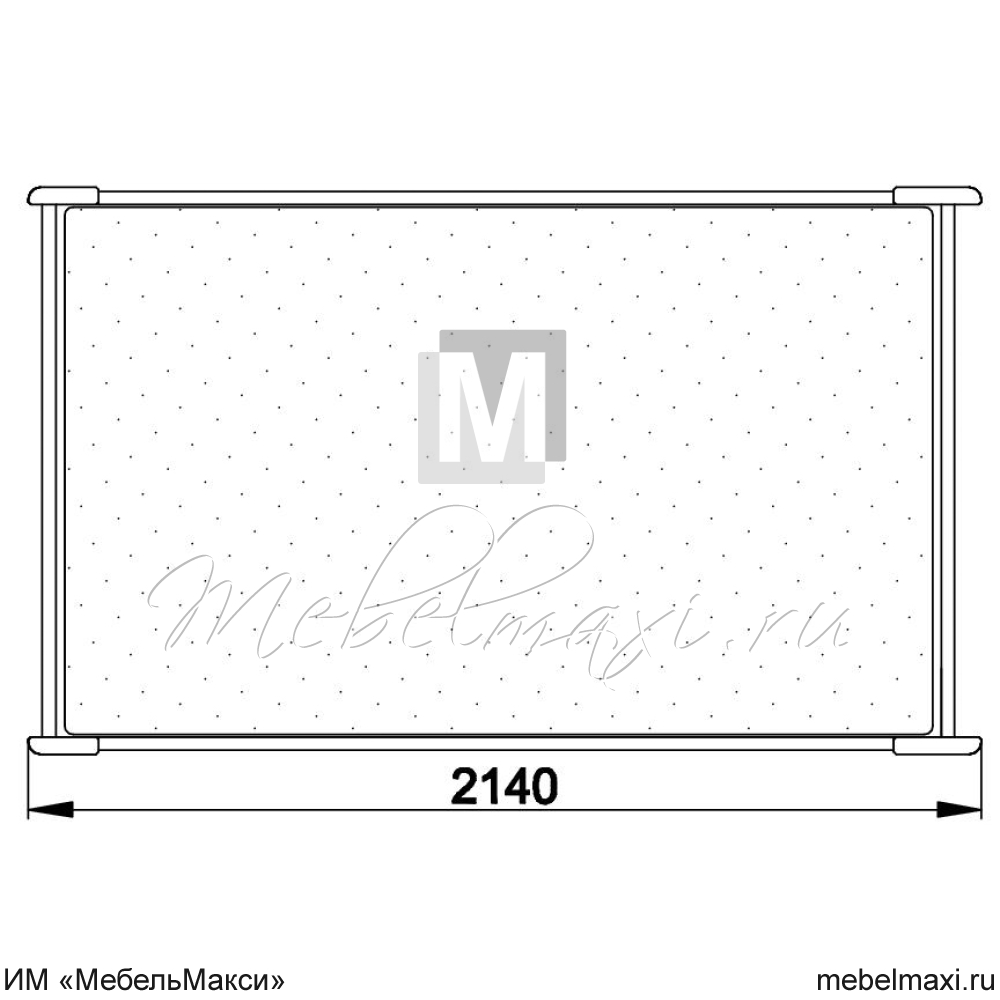 кровать "марина" 140 н (2 ящика справа) эскиз 34